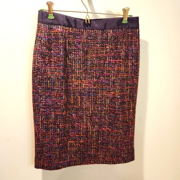 Boden Notre Dame Wool Blend Tweed Pencil Skirt Size 4P